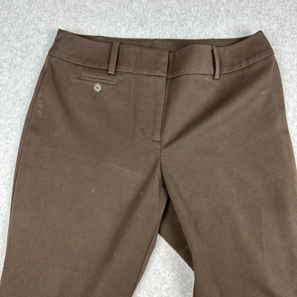 Ann‎ Taylor Curvy Fit Trousers Brown Straight Leg Work Pants Size 6